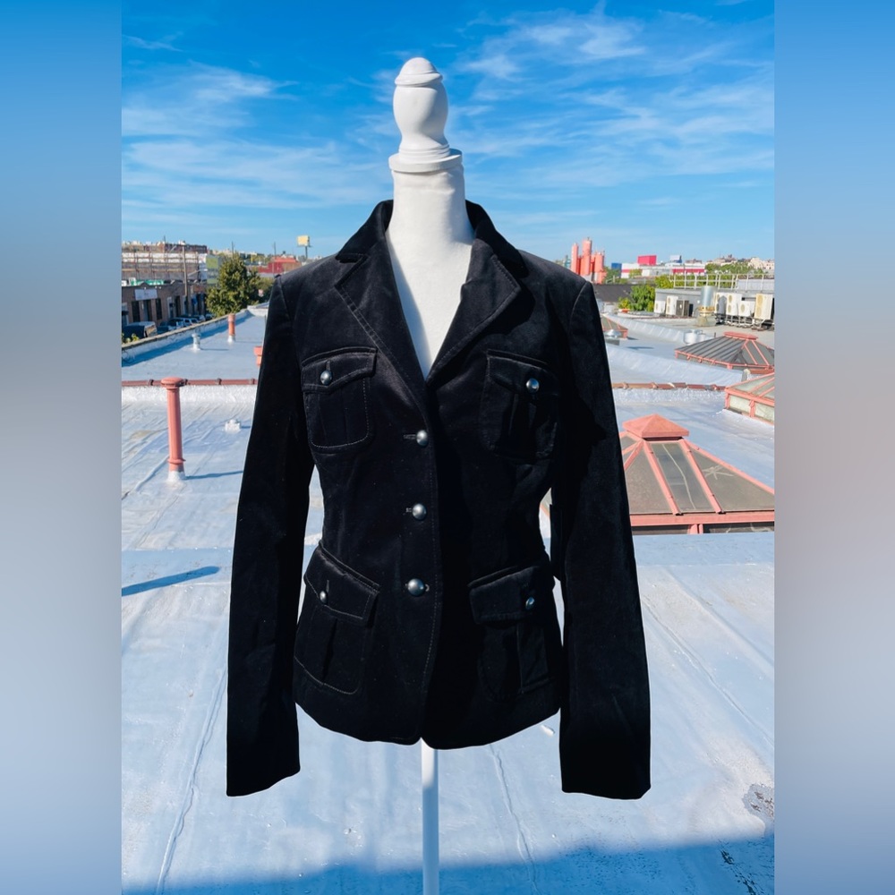 Gold Button Velvet Jacket
